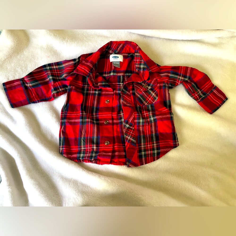 Red Old Navy Flannel